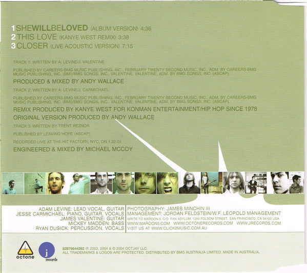 Maroon 5 : She Will Be Loved (CD, Single)
