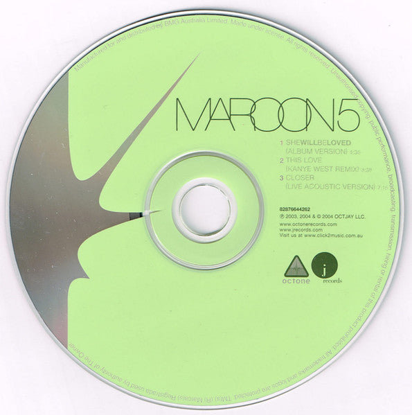 Maroon 5 : She Will Be Loved (CD, Single)