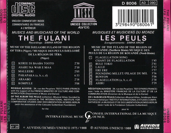 The Fulani* : Niger / Northern Bénin: Music Of The Fulani / Musique Des Peuls (CD, Album, RE)