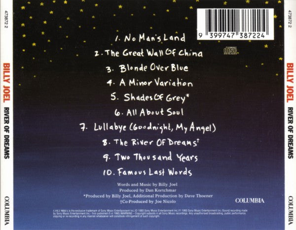 Billy Joel : River Of Dreams (CD, Album)