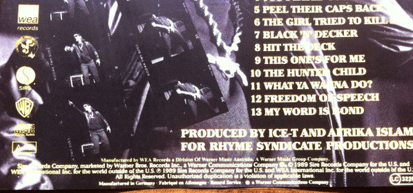 Ice-T : The Iceberg (Freedom Of Speech... Just Watch What You Say) (CD, Album, RP)