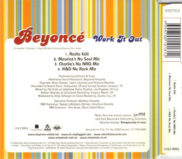 Beyoncé : Work It Out (CD, Single)