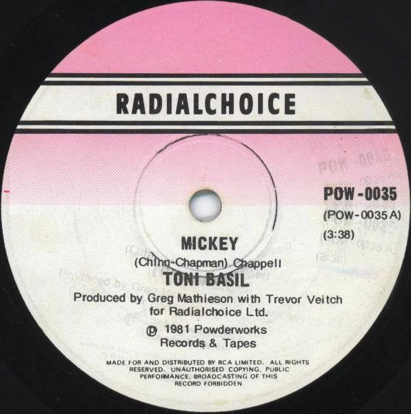 Toni Basil : Mickey (7", Single)