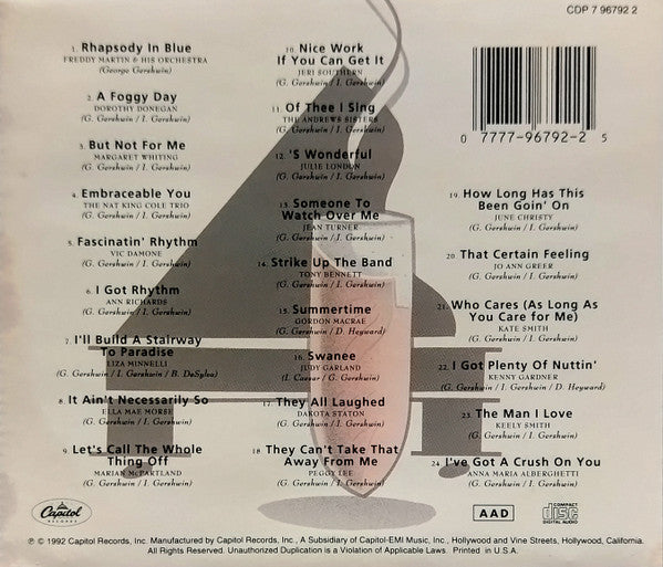 Various : Fascinatin' Rhythm: Capitol Sings George Gershwin (CD, Comp, RE)