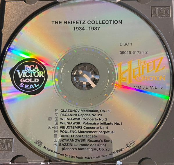 Jascha Heifetz : The Heifetz Collection Vol.3 (1934-1937) (2xCD, Comp + Box, Comp)