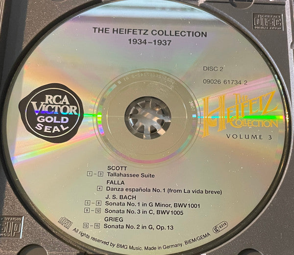 Jascha Heifetz : The Heifetz Collection Vol.3 (1934-1937) (2xCD, Comp + Box, Comp)