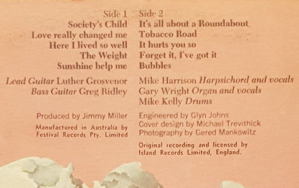 Spooky Tooth : Tobacco Road (LP, Album)