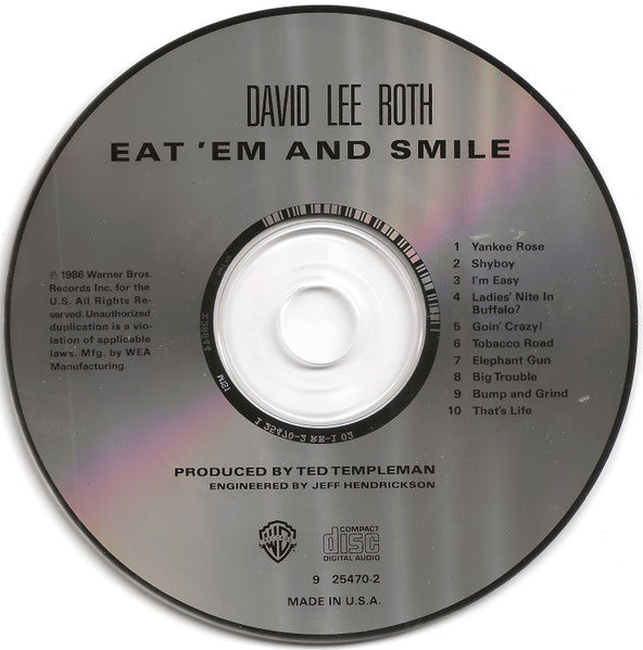 David Lee Roth : Eat 'Em And Smile (CD, Album, RE, RP)