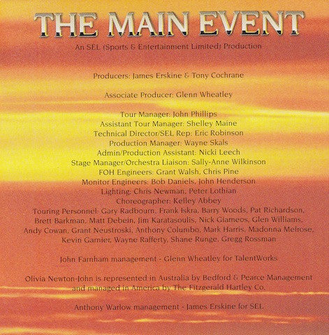 John Farnham, Olivia Newton-John, Anthony Warlow : Highlights From The Main Event (CD, Album, Ltd, RE)