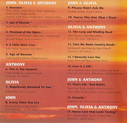 John Farnham, Olivia Newton-John, Anthony Warlow : Highlights From The Main Event (CD, Album, Ltd, RE)
