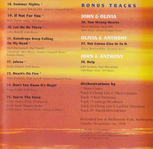 John Farnham, Olivia Newton-John, Anthony Warlow : Highlights From The Main Event (CD, Album, Ltd, RE)