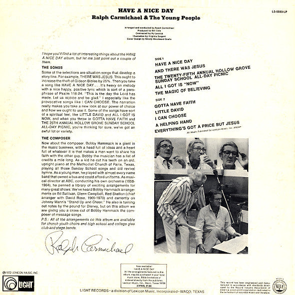 Ralph Carmichael & The Young People* : Have A Nice Day (LP, Album)