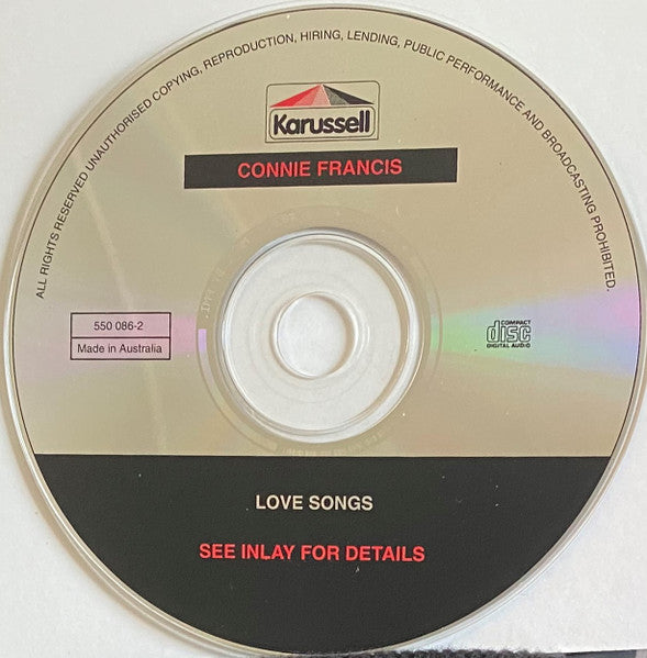 Connie Francis : Love Songs (CD, Comp, RE)