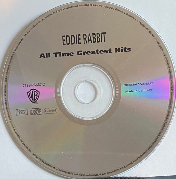 Eddie Rabbitt : All Time Greatest Hits (CD, Comp, RE, WMM)