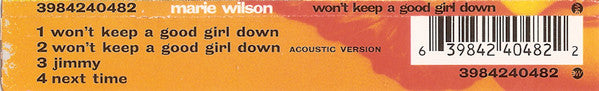 Marie Wilson : Won't Keep A Good Girl Down (CD, Single, Ltd)