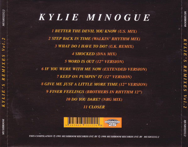 Kylie Minogue : Kylie's Remixes Vol. 2 (CD, Comp)