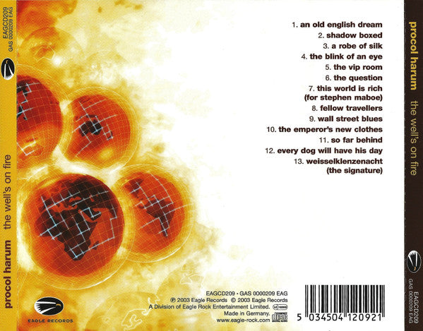 Procol Harum : The Well's On Fire (CD, Album)
