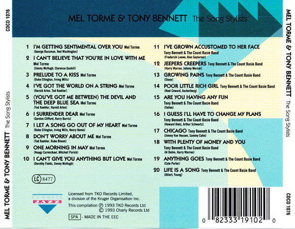 Mel Torme* & Tony Bennett : The Song Stylists (CD, Comp)