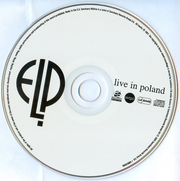 Emerson Lake & Palmer* : Live In Poland (CD, Album)