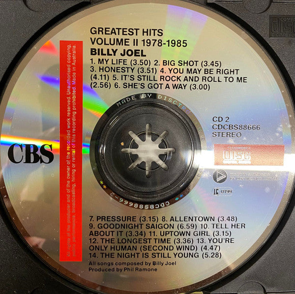 Billy Joel : Greatest Hits Volume I & Volume II (2xCD, Comp)