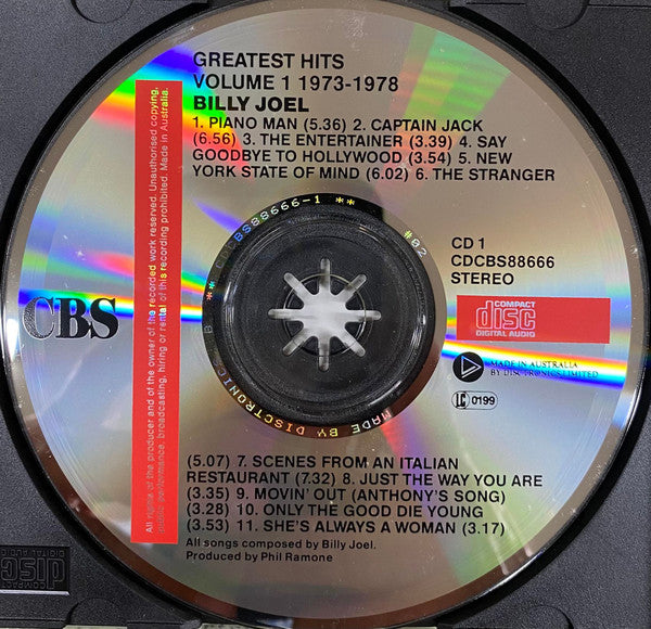 Billy Joel : Greatest Hits Volume I & Volume II (2xCD, Comp)