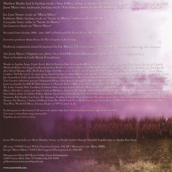 Icarus Witch : Songs For The Lost (CD, Album)