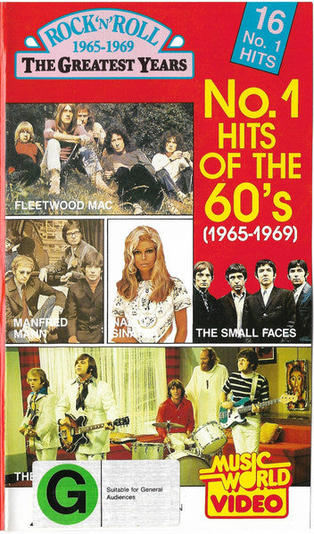 Various : No.1 Hits Of The 60's (1965-1969) (VHS, Comp)
