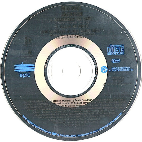 Michael Jackson : Remember The Time (CD, Single, Car)