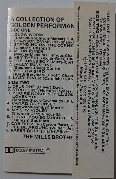 The Mills Brothers : A Collection Of Golden Performances (Cass, Comp)