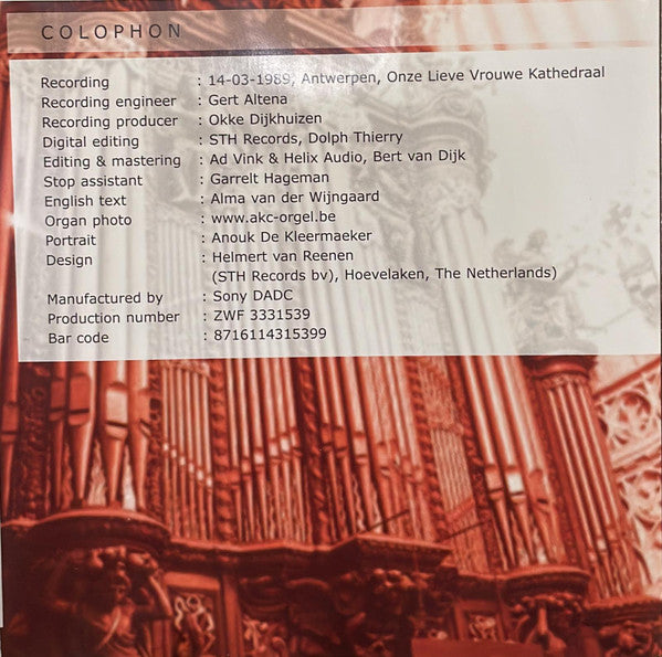 Gerrie Meijers Plays Marcel Dupré : Schyven Organ - Cathedral Of Our Lady Antwerp (CD, Album)