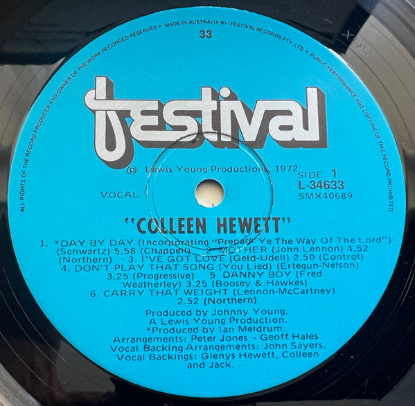Colleen Hewett : Colleen Hewett (LP, Album, RE)