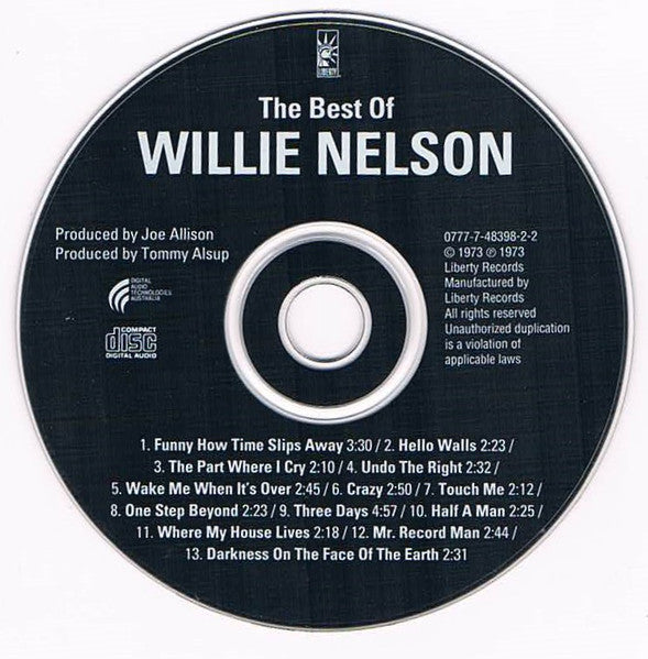 Willie Nelson : The Best Of Willie Nelson (CD, Album, Comp, RE)
