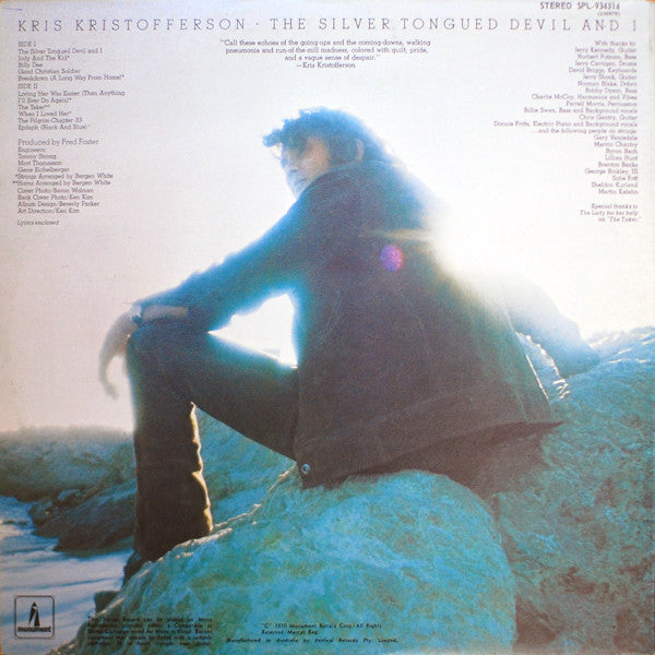 Kris Kristofferson : The Silver Tongued Devil And I (LP, Album, Tex)