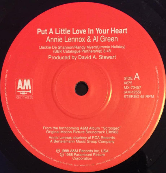 Annie Lennox & Al Green : Put A Little Love In Your Heart (7", Single)