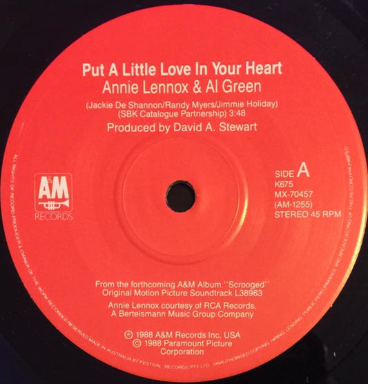Annie Lennox & Al Green : Put A Little Love In Your Heart (7", Single)