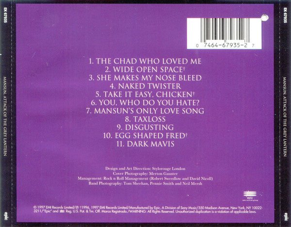 Mansun : Attack Of The Grey Lantern (CD, Album, Son)