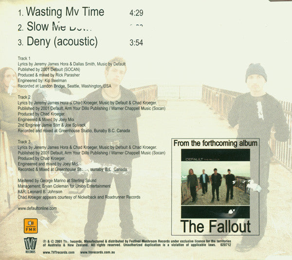 Default (4) : Wasting My Time (CD, Single)