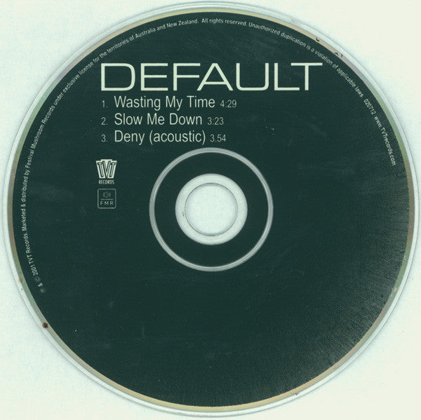 Default (4) : Wasting My Time (CD, Single)
