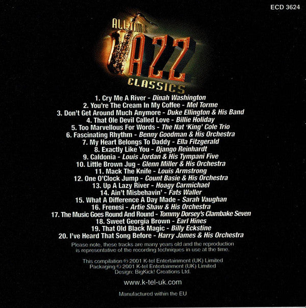 Various : All Time Jazz Classics (CD, Comp)