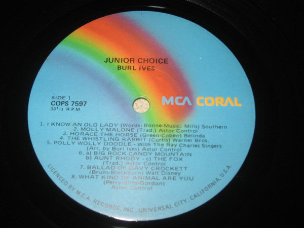 Burl Ives : Junior Choice (LP, Album)