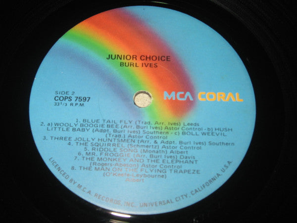 Burl Ives : Junior Choice (LP, Album)
