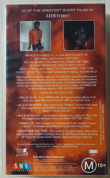 Michael Jackson : Video Greatest Hits - HIStory (VHS, PAL)
