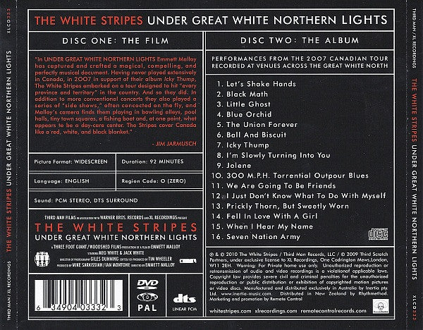 The White Stripes : Under Great White Northern Lights (CD, Album + DVD, PAL)