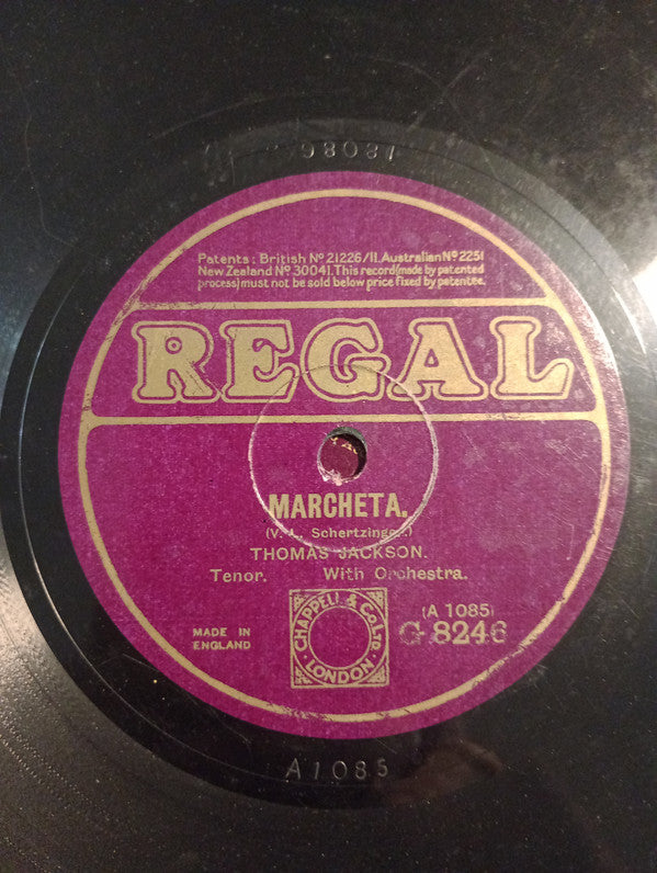 Thomas Jackson (5), Herbert Payne (2) : Marcheta / Delaware (Shellac, 10")