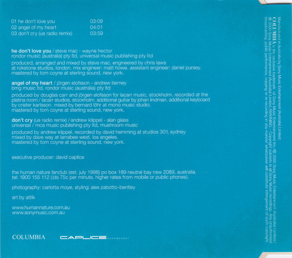 Human Nature : He Don't Love You (CD, Single)