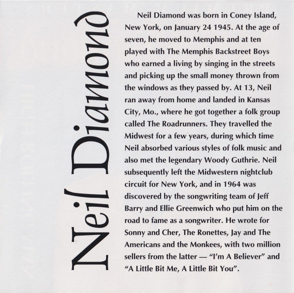 Neil Diamond : High Rolling Man (CD, Comp)