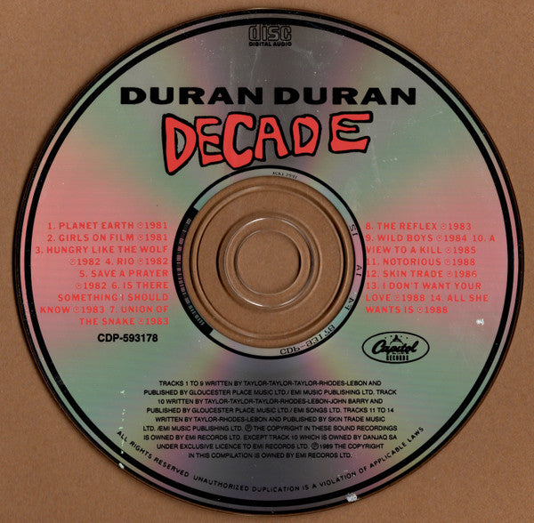 Duran Duran : Decade (CD, Comp, Club)