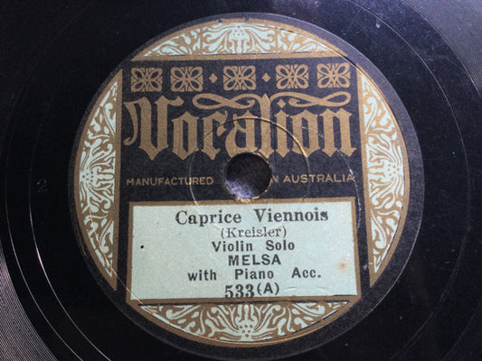 Melsa* : Caprice Viennois / Zapateado (Shellac, 10")