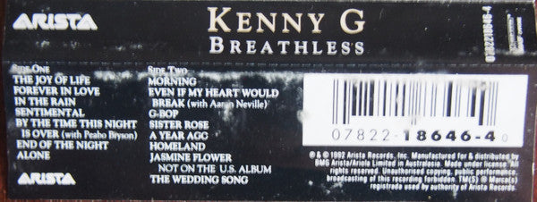 Kenny G (2) : Breathless (Cass, Album)