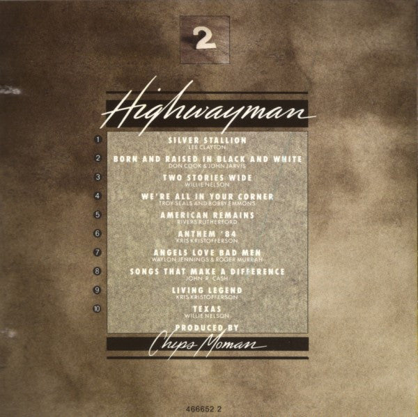 Waylon Jennings / Willie Nelson / Johnny Cash / Kris Kristofferson : Highwayman 2 (CD, Album)